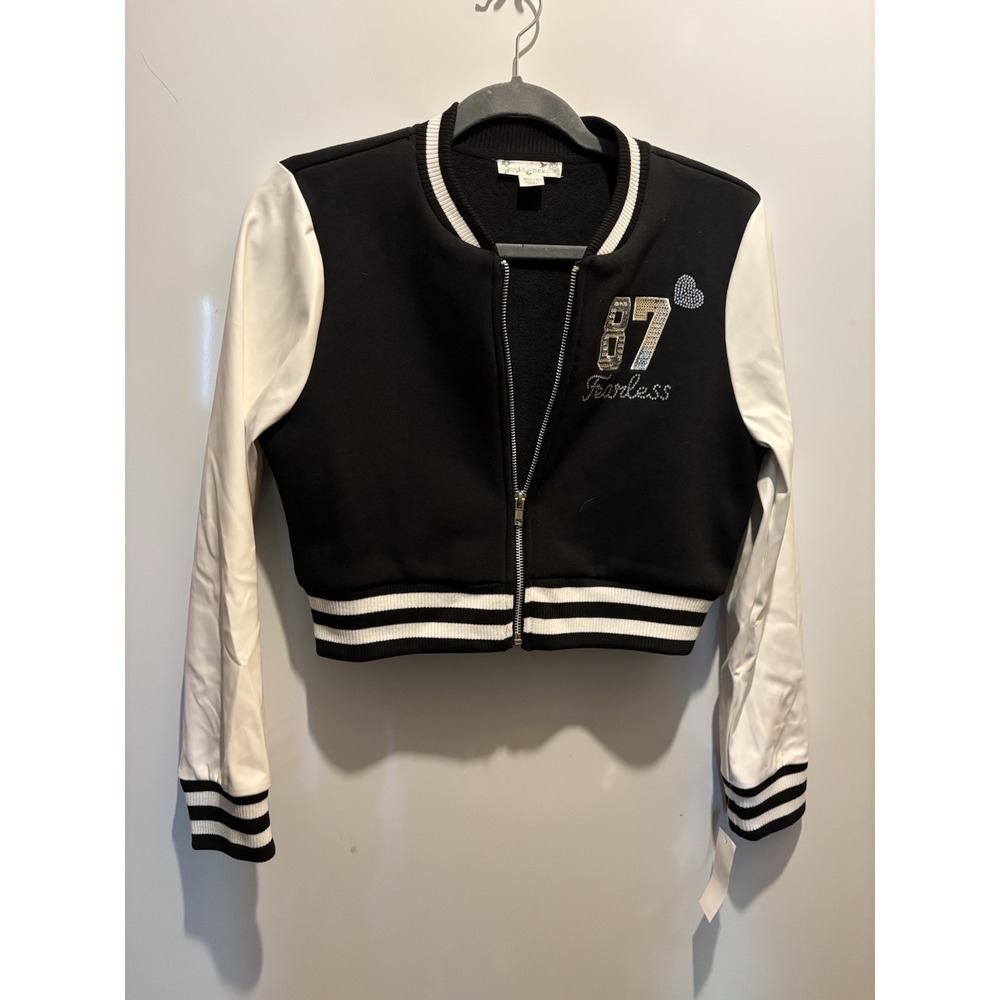 Knit Works Taylor Swift 87 Fearless Cropped Varsity Jacket XL (16)
